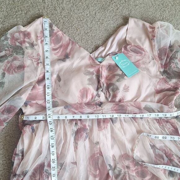 Toleen Plus Size Women Sheer Maxi Dress Size 4XL NWT - Picture 10 of 10